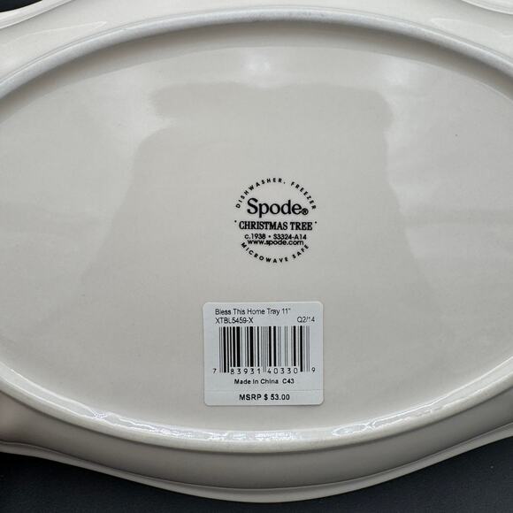 Spode Christmas “Bless This Home Tray” - New in Box - Picture 3 of 8